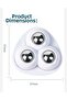 4 Pcs 3 Ball Bearing Goods Sliding Device with Rotating Wheels Goods Transport Device Stainless Steel - 2