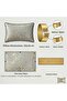 Throw Pillow Cover Luxury Decorative Foil Striped Pattern & Gold Buckle Bow Tie 30 X 50 cm Pillowcase - 2