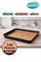 100 Pieces of Unbleached Pre-Cut Baking Paper 42X37 cm Non-Stick Airfryer - 3