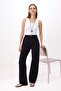 Siyah Cep Detaylı Yüksek Bel Wide Leg Jeans TWOAW22JE0595 - 2