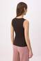 Brown Fitted/Bodycon Pool Collar Sleeveless Corded Fabric Stretchy Knitted Undershirt Twoss26Al00062 - 4