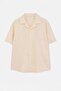 Ecru Oversize Fit Textured Short Sleeve Men's Shirt Tmnss26Go00020 - 4