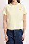 Sarı Regular/Normal Kalıp Kısa Kollu Nakışlı Tok %100 Pamuk Örme T-shirt TWOSS26TS00232 - 3