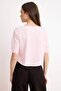Light Pink Regular Fit Three Quarter Sleeve 100% Cotton Knitted T-Shirt Twoss26Ts00200 - 4