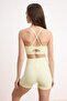 Sarı Sırt Pencere/Cut Out Detaylı Destekli/Şekillendirici Askılı Örme Spor Sütyeni THMSS25SS00010 - 5