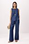 Koyu Mavi Orta Bel More Sustainable %100 Tencel Wide Leg Jeans TWOSS26JE00234
