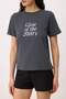 Antrasit Slogan Regular/Normal Kalıp Kısa Kollu %100 Pamuk Örme T-Shirt TWOSS26TS00119 - 9