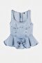 Limited Edition Açık Mavi Volanlı Az Esnek Denim Bluz TWOSS26BZ00576 - 6
