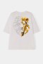 Ecru Large Size Oversize/Wide Cut Lion Printed 100% Cotton T-Shirt Tmnss25Bf00026 - 4