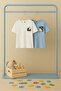 Ecru-Blue Boy's Printed Knitted T-Shirt Tkdss26Ts00033 - 7