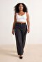Gri Yüksek Bel Wide Leg/Geniş Paça %100 Pamuk Non-Stretch Büyük Beden Jeans TBBSS26CJ00011 - 2