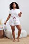 Çok Renkli Kalpli/Puantiyeli 2'li Paket Örme Büyük Beden Pijama Altı TBBSS26IA00014 - 2