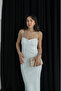 White Lace Strappy Dress with Handles - 5