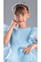 Girls' Evening Dress with Tail Blue - 4