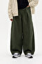Ruth Khaki Balloon Oversize Waist Adjustable Pants - 2