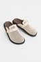 Women's Beige Mesh Detailed Buckled Daily Mule Slipper Orthopedic Sole Lightweight Summer Style - 2