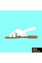 Women's White Genuine Leather Sandals 505320349-1 - 2