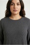 Plus Size Long Sleeve Crew Neck Pocket Ribbed Dress 304008 - 5
