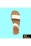Women's White Genuine Leather Sandals 505320342-1 - 7