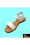 Women's White Genuine Leather Sandals 505320342-1 - 4