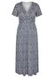 Plus Size V-Neck Short Sleeve Belted Wrap Lycra Viscose Dress 302644 - 6