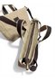 Zippered Medium Size Waxed Canvas Beige Color Handbag / Crossbody Bag - 6