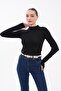 100% Viscose Fabric Women's Finger Detail Bodysuit 2-Piece Black-White Combination Different Styles Every Day - 2