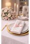 Natural Linen Napkin 34X34 cm – Promise Engagement Table Napkin, Invitation Table Napkin, Dowry Napkin Set of 6 - 4