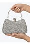Women's Heart Stone Crystal Evening Dress Bag Special Occasion Bag - 2