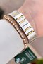 Gold Metallic Color 2 Years Warranty 23.5 mm Women's Wristwatch and Bracelet - 4