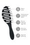 Pro Flex Dry Black Hair Brush / Comb - 4