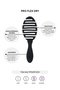 Pro Flex Dry Black Hair Brush / Comb - 6