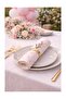 Natural Linen Napkin 34X34 cm – Promise Engagement Table Napkin, Invitation Table Napkin, Dowry Napkin Set of 6 - 2