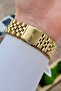 Men's Watch with Green Band Gold Color Adjustable Band - 4