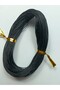 Zift Black Color (Shiny Sparkling Black) 1 mm 20 Meters Waxed Cord Saddler Leather Sewing Necklace Bead Jewelry Design Bracelet Cord - 8