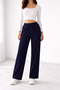 Women's Elastic Waist Pocket Palazzo Trousers - 3