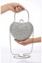 women's silver crystal heart evening bag