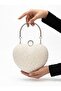 Women's Sedef Pearl Heart Evening Bag