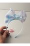 Blue Lilac Flower Girl Crown - Gift Girl's Crown with Tulle Bow - 3