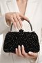 Women's Crystal-Embellished Evening Bag, Special Occasion Bag, Graduation Bag, Valentine's Day Bag - 4