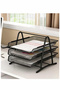 Colorful Metal Document Rack 3 in 1 Pack Desktop A4 File Organizer Paper Tray Metal Mesh Three Compartments - 3