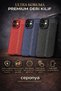 iPhone 12 Case Leather Pattern Silicone with Camera Protection - 3
