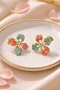 All Colors |   Colorful Flower Design Steel Earrings - 3
