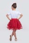 Girl's tutu satin skirt ribbon tiered fluffy ceremony - 3