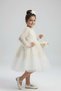 Girl's Tulle Ruffle Design Special Occasion Dress M00793 Ecru - 5