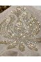6-Piece Lotus Sun Sparkle Stone Embroidered - Beige Linen Napkin - 34X34 cm Event Table Napkin - 2