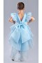 Girls' Evening Dress with Tail Blue - 3