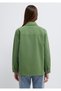 Green Thin Jacket with Pocket Detail Loose Fit / Relaxed Comfortable Cut 1211331-71548 - 5