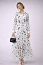 Imported Flocking Fabric Dress Wedding Engagement Evening Dress - 2