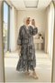 Women's Bohemian Ethnic Patterned Layered Maxi Dress – Balloon Sleeve (Unlined) - 4